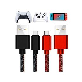 2 Pack 10Feet USB Type C Fast Charging Charger Cable Compatible with Nintendo Switch/Switch Lite, Xbox Series S/Series X Controller PS5 Contro並行輸入