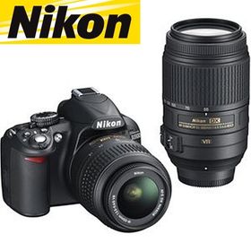 ニコン Nikon D3100 18-55mm 55-300mm ダブルズームキット デジタル一眼レフ カメラ 中古