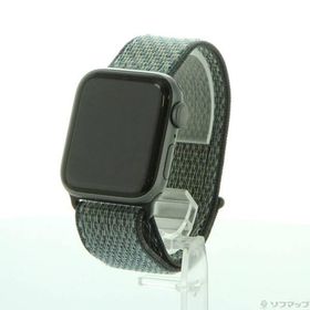 〔中古〕Apple Watch Series 5 Nike GPS 40mm スペースグレイアルミニウムケース ワールドインディゴ／ライムブラストNikeスポーツループ〔348-ud〕