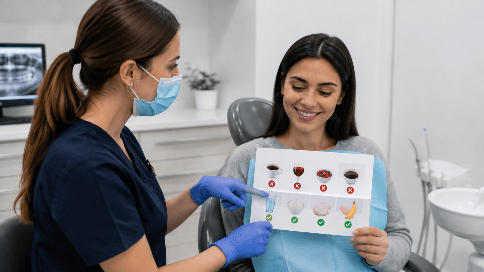 Aftercare guidance for the first 48 hours following Teeth Whitening treatment