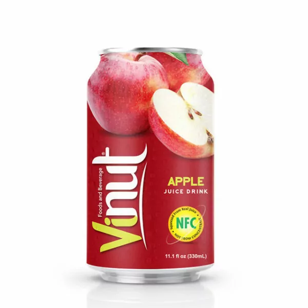 The Top 10 Best Healthy Juice for Health 58 330ml VINUT Canned Apple juice drink