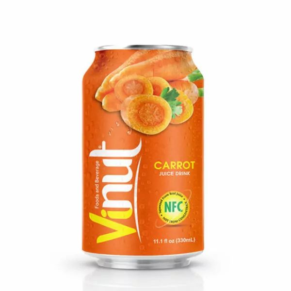 The benefits of vegetables that you may not know 6 330ml VINUT Canned Carrot juice drink