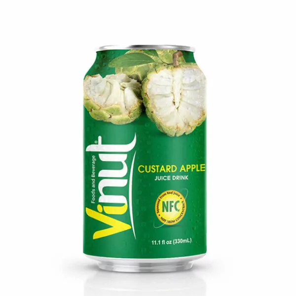 Vietnamese Fruits: 15 Tasty Fruits of Vietnam 10 330ml Canned Custard Apple juice drink