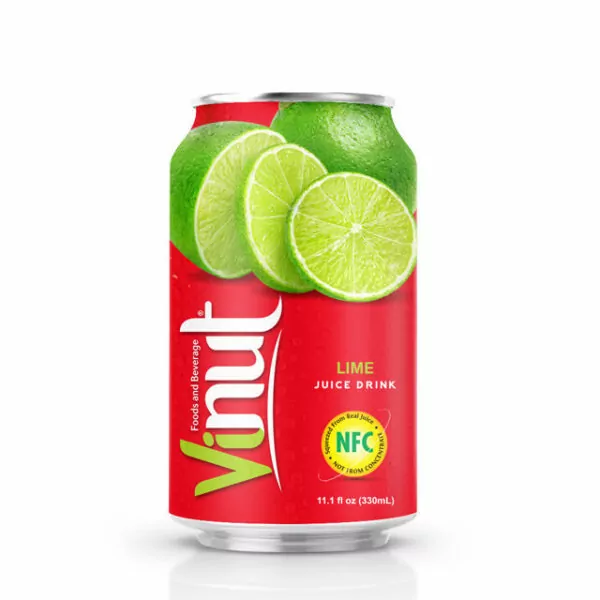 The Top 10 Best Healthy Juice for Health 10 330ml VINUT Canned Lime juice drink