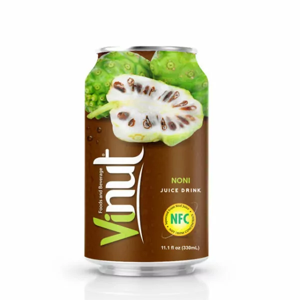 Noni Juice: The Superfruit Beverage that Boosts Immunity & Fights Parasites 6 330ml Canned Noni juice drink