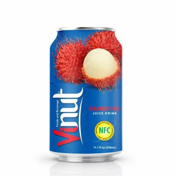 Vietnamese Fruits: 15 Tasty Fruits of Vietnam 8 330ml Canned Ranbutan juice drink