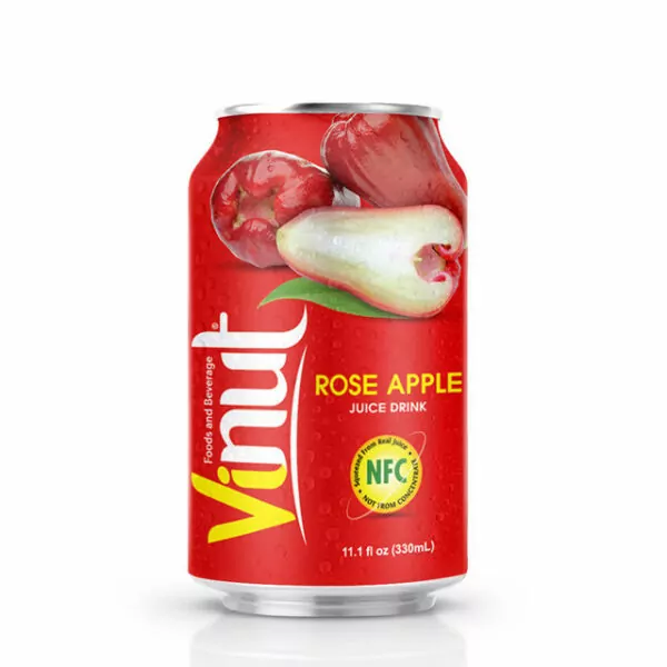 Vietnamese Fruits: 15 Tasty Fruits of Vietnam 48 330ml Canned Rose Apple juice drink