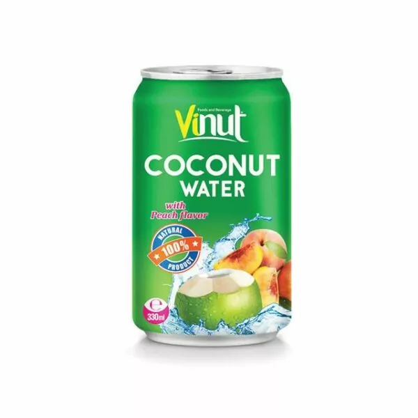 Top 25 Delicious Vietnamese Fruits You Must Try 11 330ml VINUT Coconut water with Peach flavor