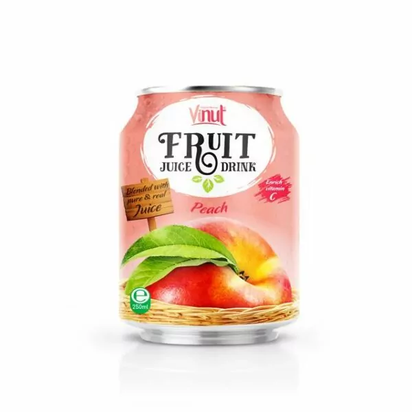 How To Make A Delicious Peach Juice? 2 VINUT Canned Peach Juice 250ml Pack of 24