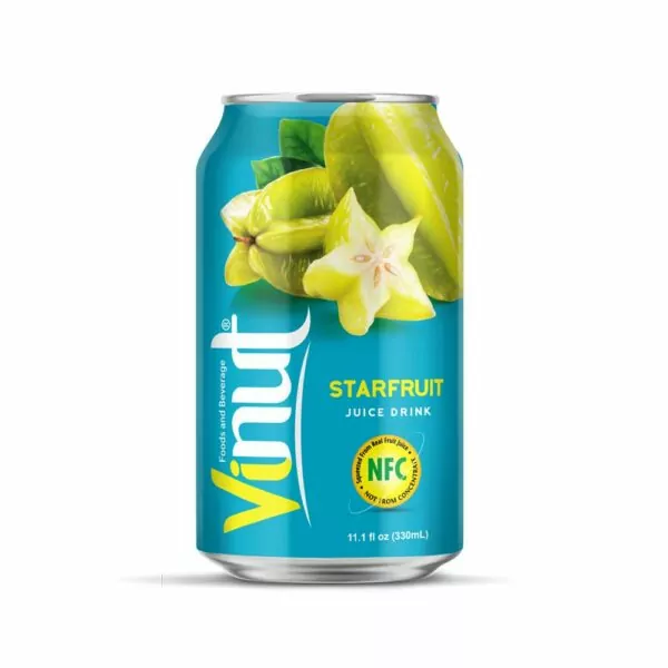 Vietnamese Fruits: 15 Tasty Fruits of Vietnam 41 11.1 fl oz VINUT Canned Starfruit Juice Drink