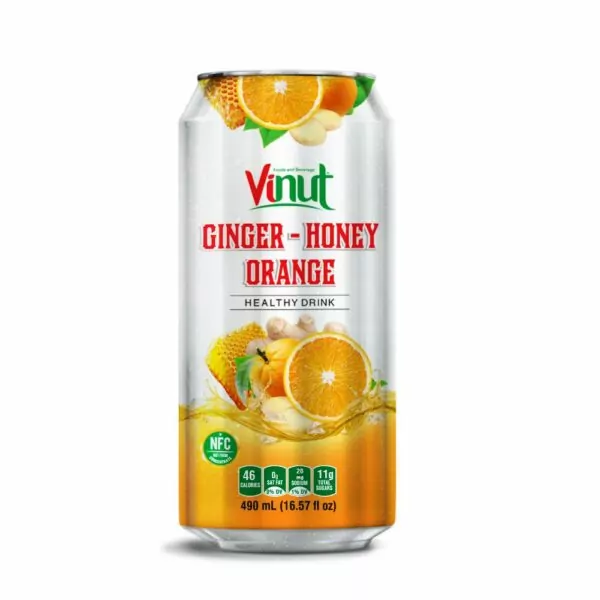 6 Impressive Health Benefits of Honey 4 16.57 fl oz VINUT Ginger juice with Honey Orange
