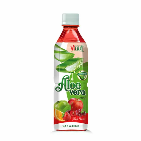 How Much Aloe Vera Juice Should You Drink Daily? 6 16.9 fl oz VINUT Bottle Aloe Vera Drink with fruit punch