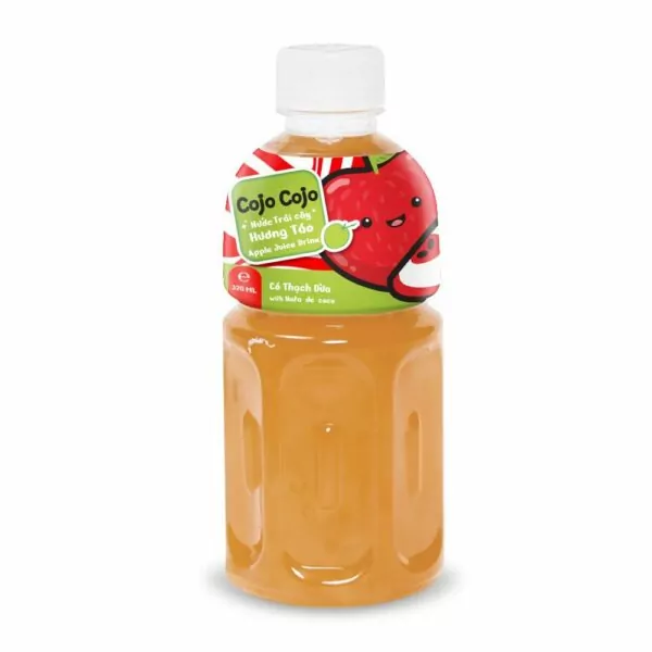 Homemade Delicious Nata de Coco Recipe 2 320ml Cojo Cojo Apple Juice Drink with Nata De Coco