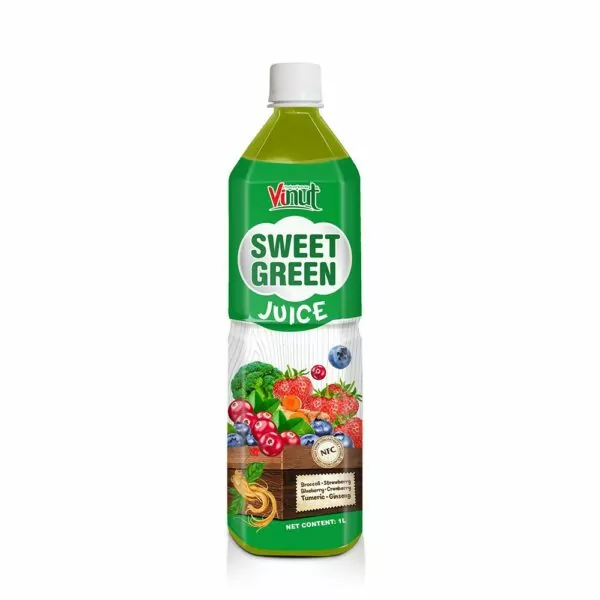 The Top 10 Best Healthy Juice for Health 21 1000ml VINUT Sweet Green Juice DrinkBroccoli Strawberry Blueberry Cranberry Turmeric Ginseng