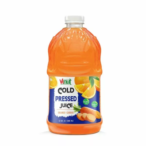 UHT treatment for food and beverage products 2 67.6 fl oz VINUT Orange Carrot Cold Pressed Juice