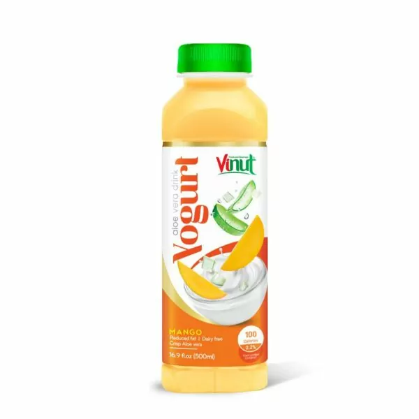 Amazing uses and health benefits of Aloe vera 10 16.9 fl oz Vinut Yogurt Aloe Vera Drink with Mango Dairy free