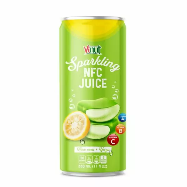 330ml Vinut NFC Sparkling water Aloe Vera Drink with Yuzu Juice drink