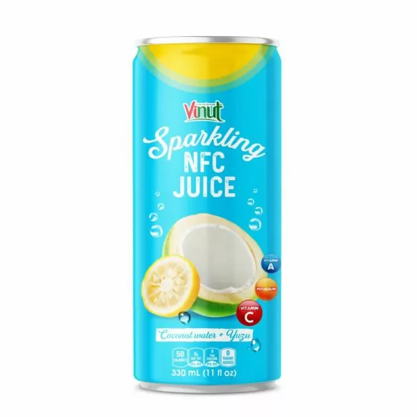 330ml Vinut NFC Sparkling water Coconut water with Yuzu Juice drink