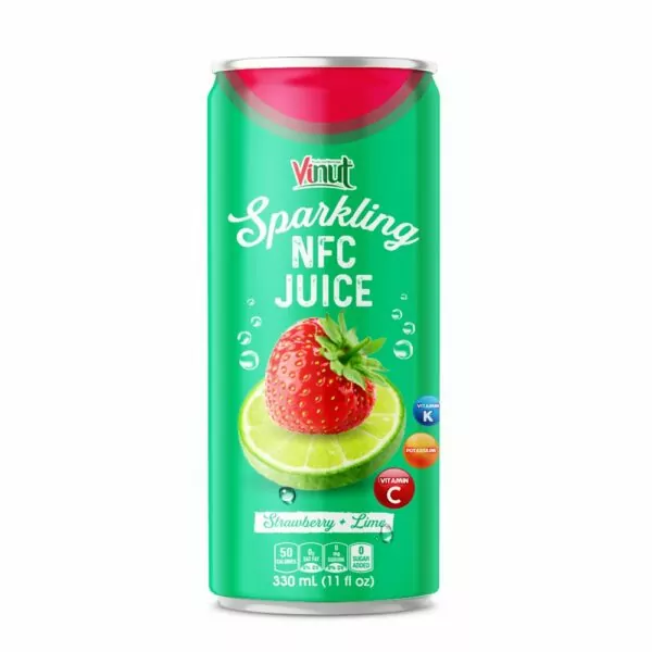 330ml Vinut NFC Sparkling water Strawberry with Yuzu Juice drink