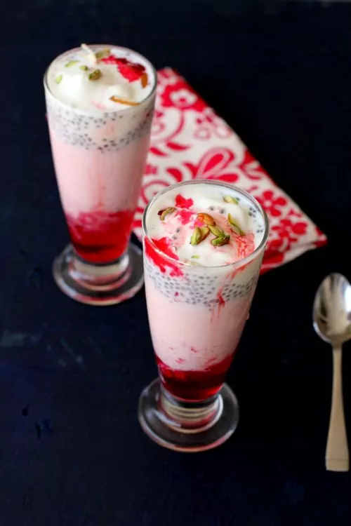 Falooda Drink Recipe Best Homemade Falooda with Layers of Ingredients 3 Falooda Drink Recipe Best Homemade Falooda with Layers of Ingredients