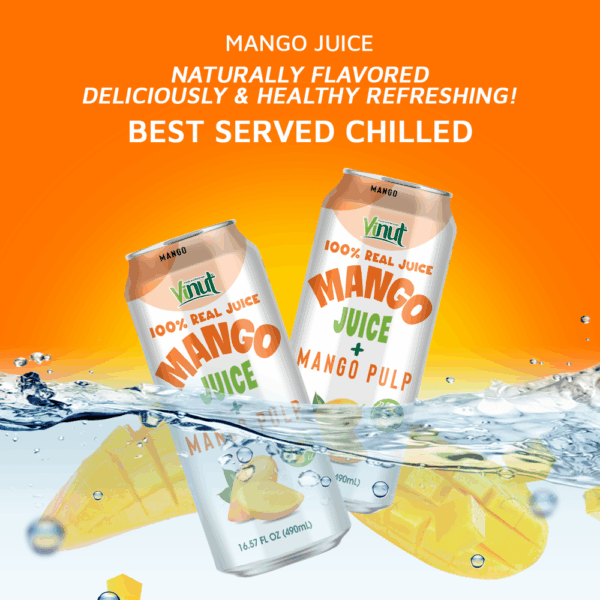 16. 57 fl oz Vinut 100% NFC Mango Juice Drink with Pulp (No Sugar Added)