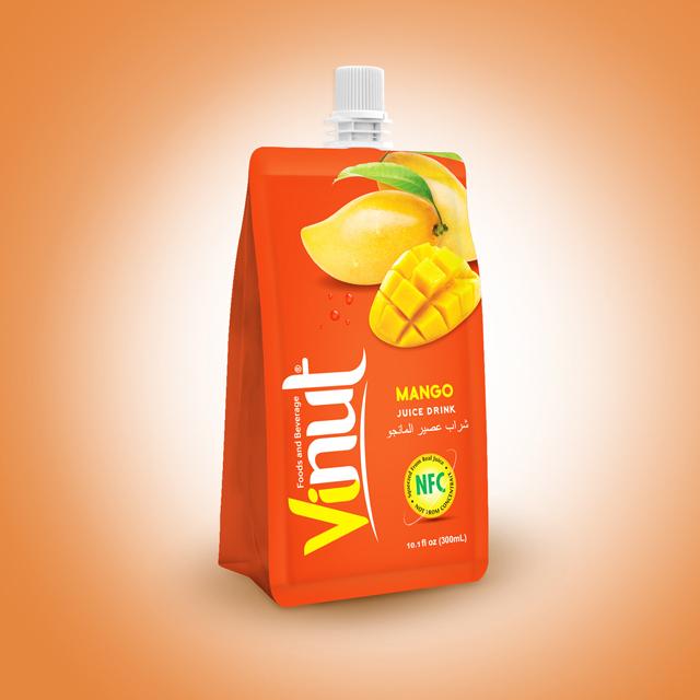 10.1fl oz VINUT 100% Pouches Mango Juice Drink
