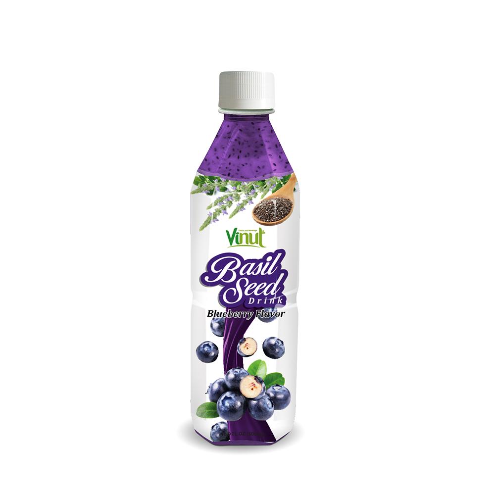 16.9 fl oz VINUT Basil seed drink with Blueberry Flavor