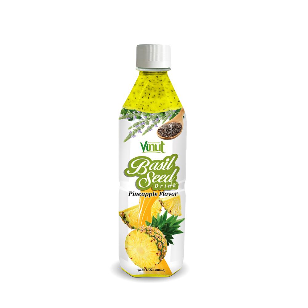 16.9 fl oz VINUT Basil seed drink with Pineapple Flavor