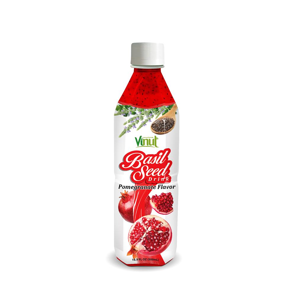 16.9 fl oz VINUT Basil seed drink with Pomegranate Flavor