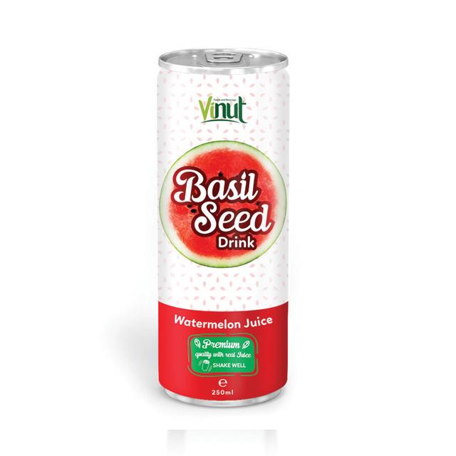 250ml VINUT Premium Basil seed drink with Watermelon Juice Flavor