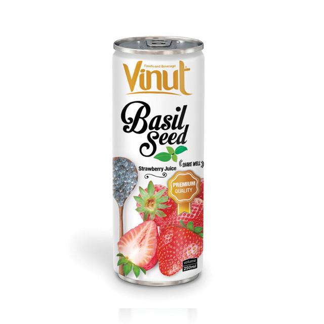 250ml VINUT Premium Quality Basil seed drink with Strawberry Juice Flavor