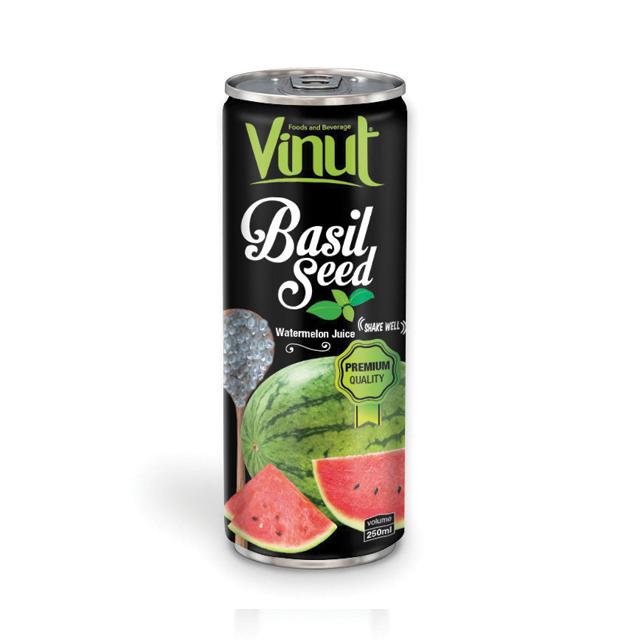 250ml VINUT Premium Quality Basil seed drink with Watermelon Juice Flavor