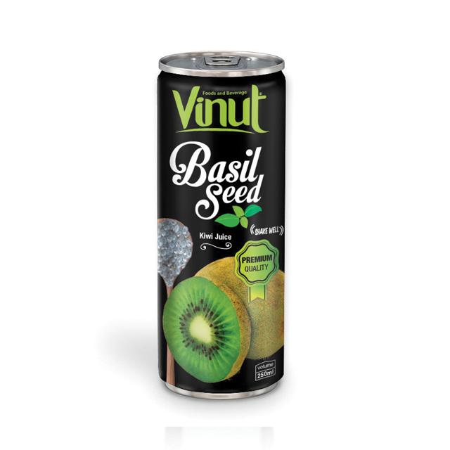 250ml VINUT Premium Quality Basil seed drink with Kiwi Juice Flavor