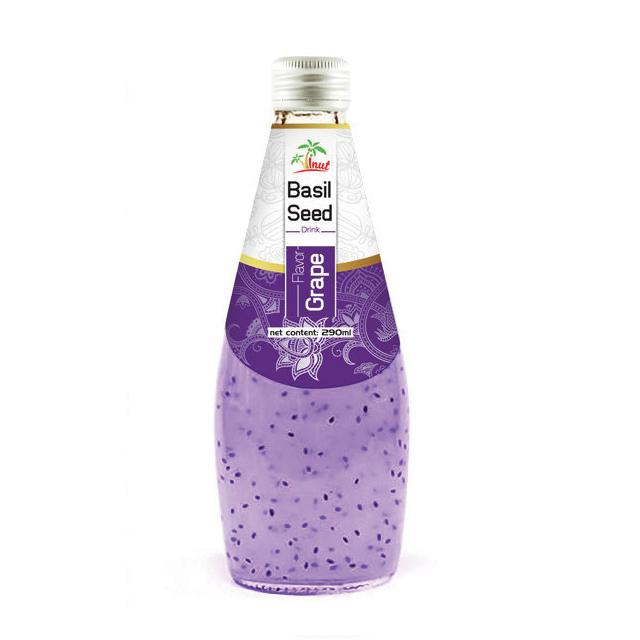 290ml VINUT Basil seed drink with Grape flavor