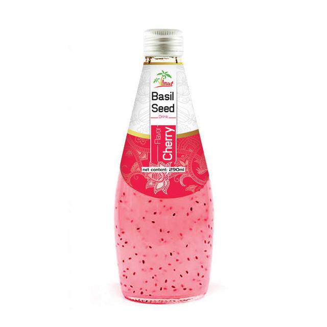 290ml VINUT Basil seed drink with Cherry flavor