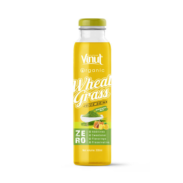 300ml VINUT Bottled Wheatgrass Juice Drink with Honey & Lemon flavor