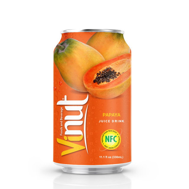 330ml VINUT Canned Papaya juice drink