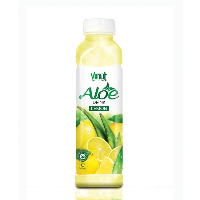 Vinut Aloe Drink, Lemon Flavor, Premium Quality, PET Bottle, (500 mL)