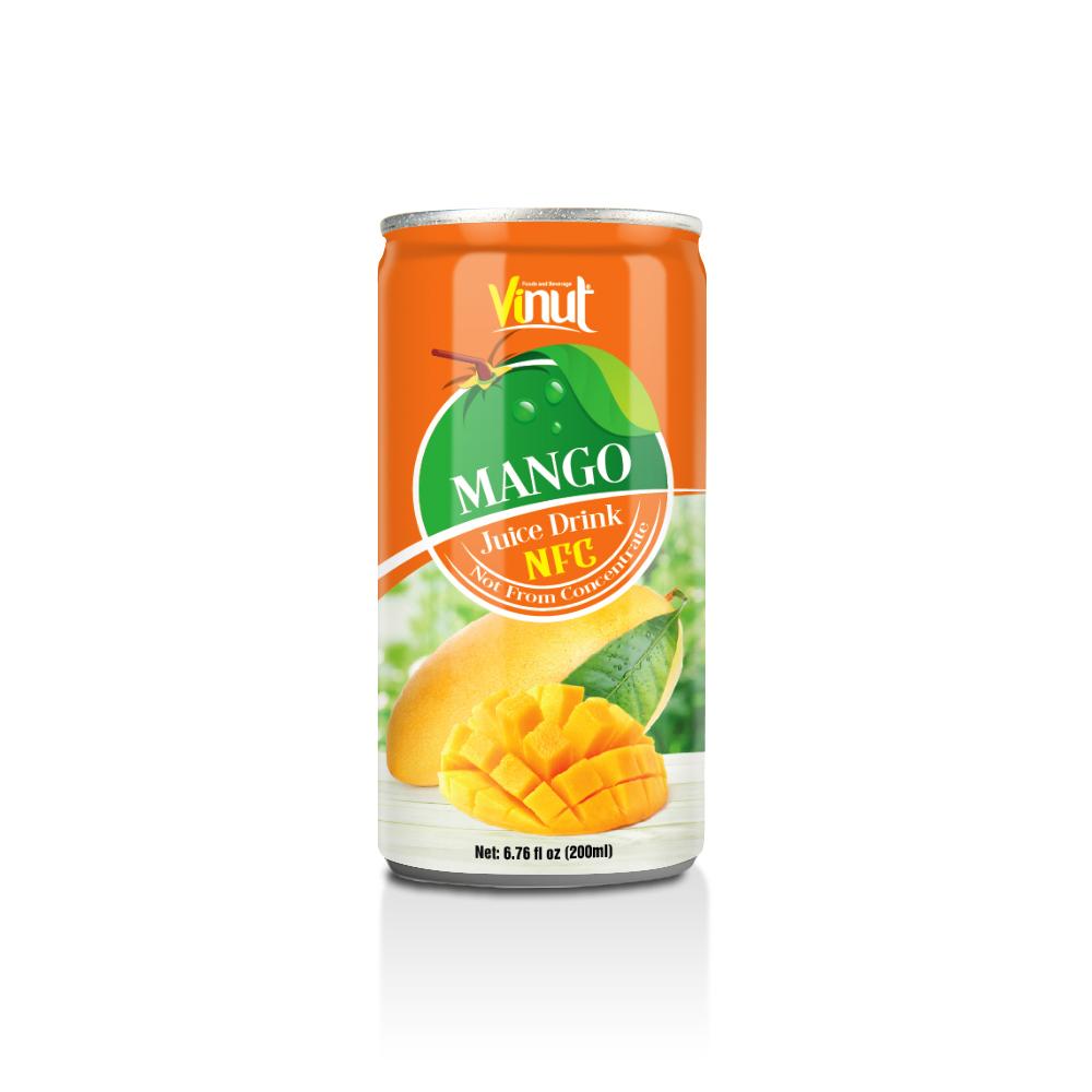 VINUT Mango Juice Drink, NFC Not From Concentrate, Slim Can, 6.76 fl oz (200 mL)