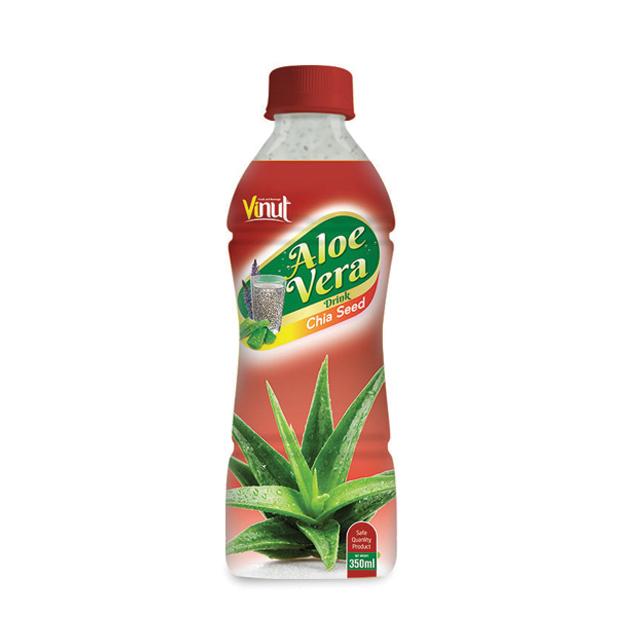 Vinut Aloe Vera Drink, Chia Seed Flavor, Safe Quality Product, PET Bottle, (350 mL)