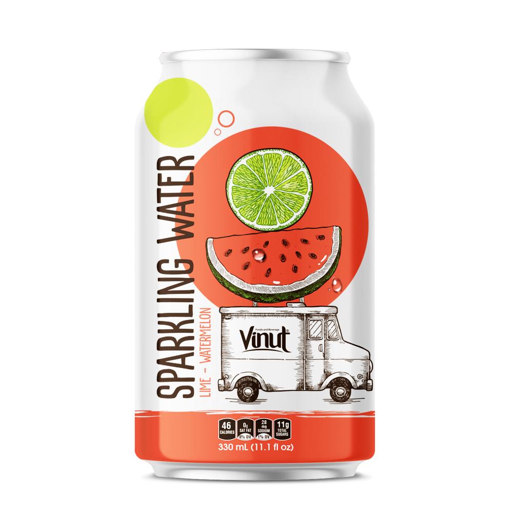 11.1 fl oz VINUT Canned Sparkling water Lime and watermelon