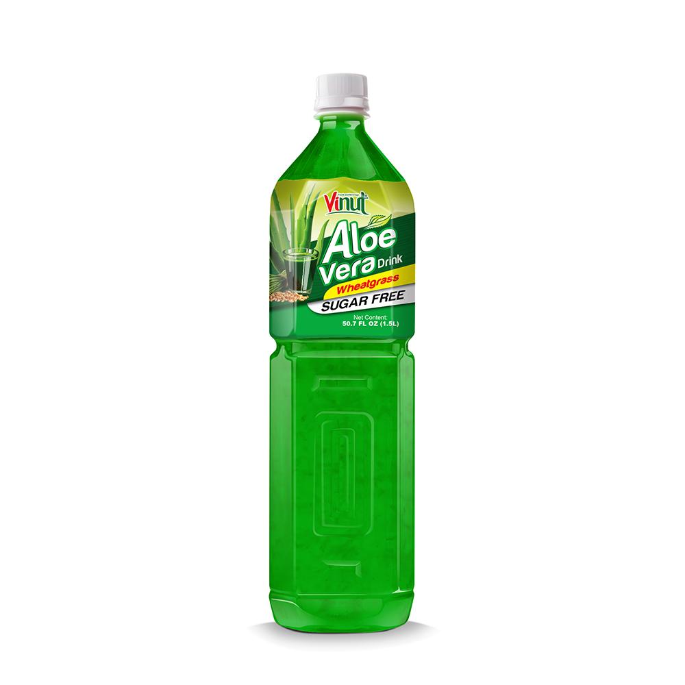 Vinut Aloe Vera Drink, Wheatgrass Flavor, Sugar Free, PET Bottle, 50.7 fl oz (1.5L)