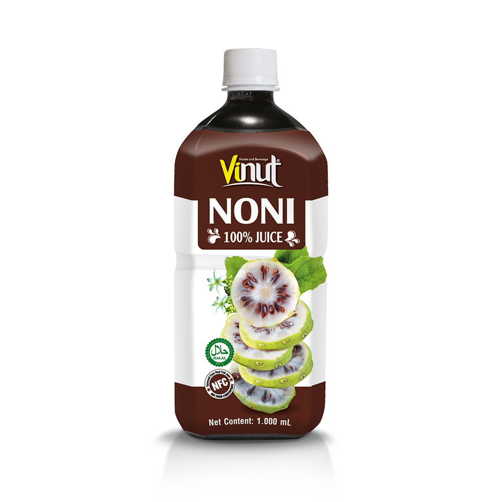 VINUT 100% Noni Juice, NFC, Halal, PET Bottle, (1000 mL)