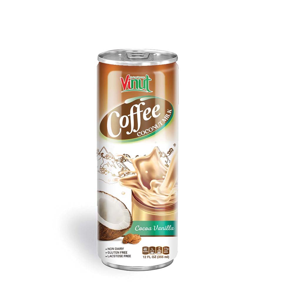 12 fl oz VINUT Cocoa Vanilla Coffee with Cocoa Vanilla