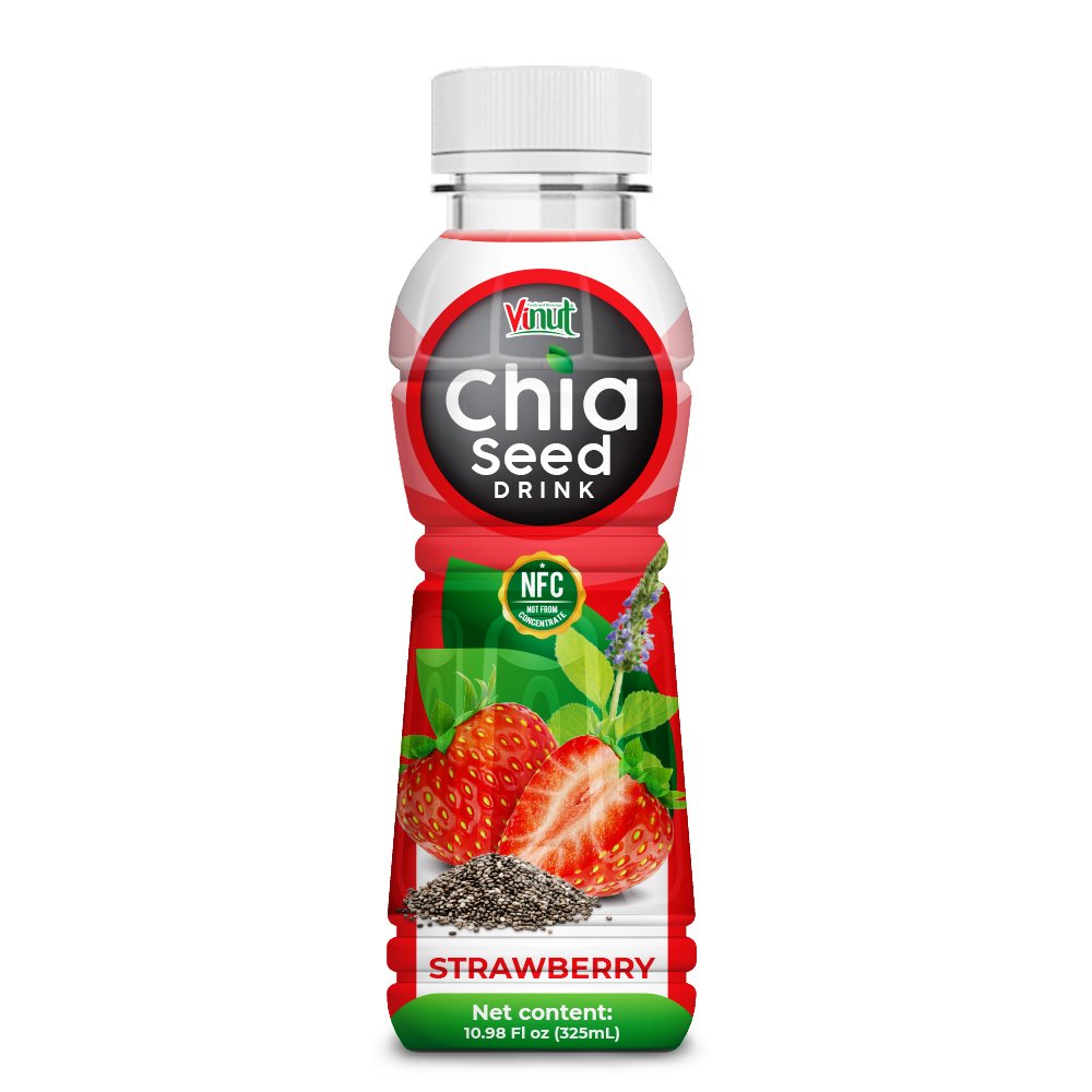 16.9 fl oz VINUT Chia Seed Drink with Strawberry