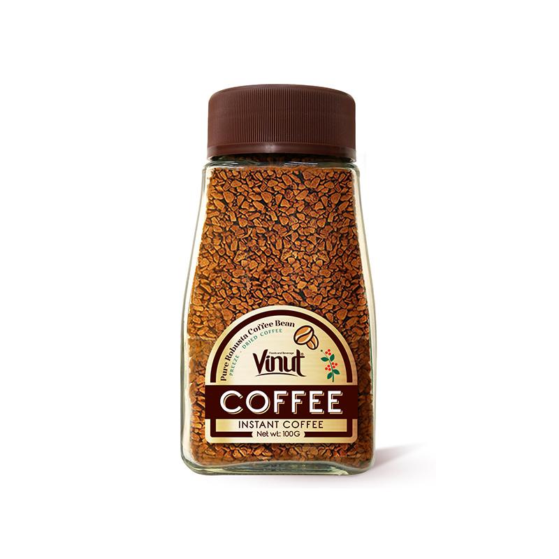 100g VINUT Glass jar Instant Pure Robusta instant Coffee Bean