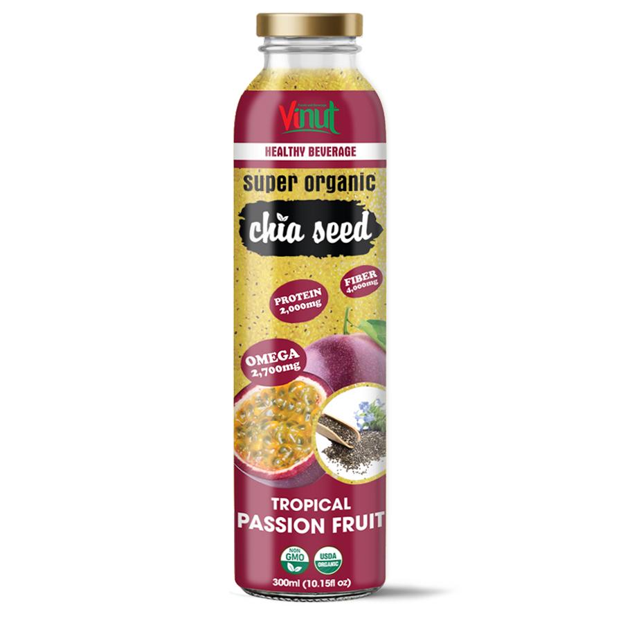 10.15 fl oz Vinut Organic Chia Seed Drink with Passion Fruit