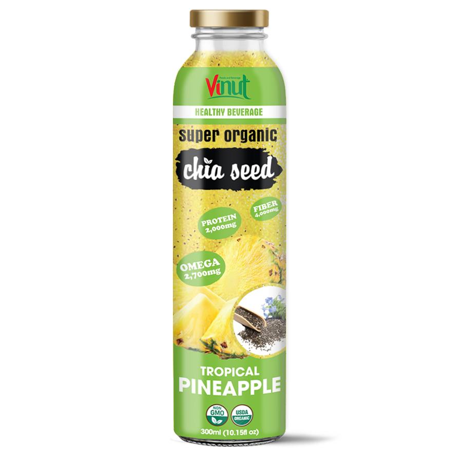 10.15 fl oz Vinut Organic Chia Seed Drink with Pineapple