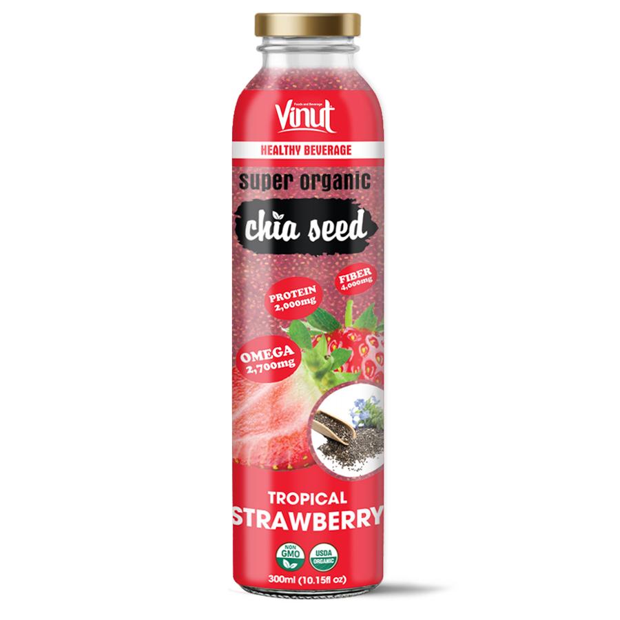 10.15 fl oz Vinut Organic Chia Seed Drink with Strawberry