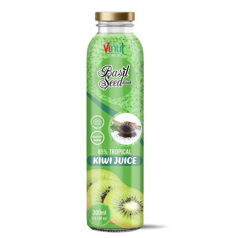 300ml Vinut Tropical Basil seed drink with Kiwi (85% Juice)